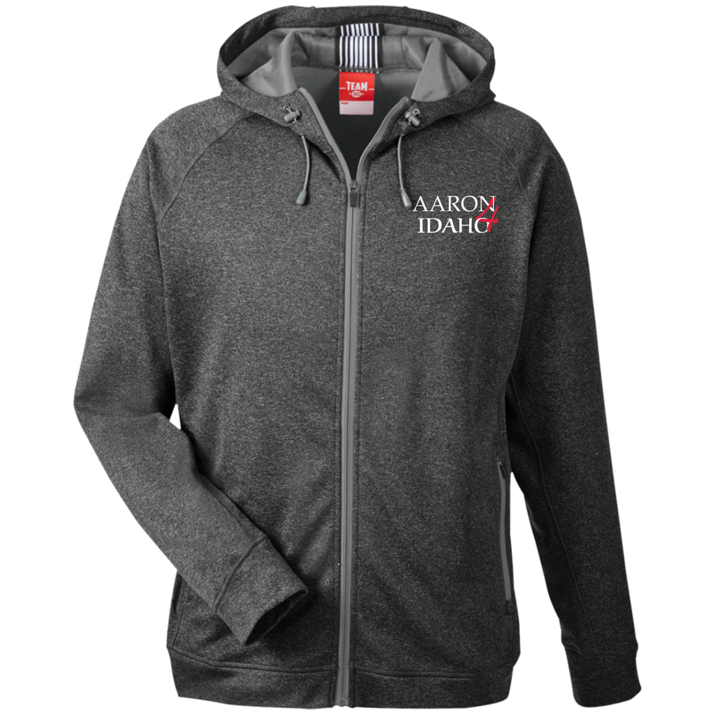 Aaron For Idaho - Team 365 Men's Heathered Performance Hooded Jacket