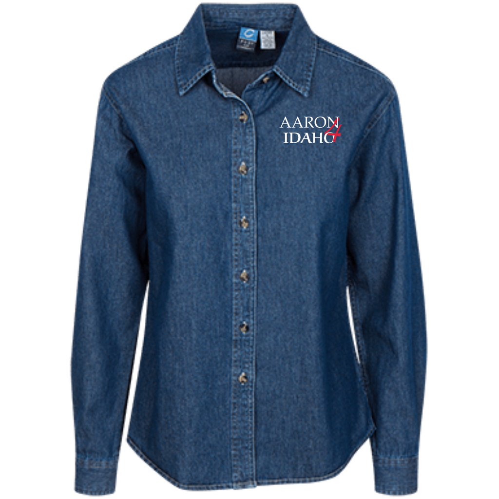 Aaron For Idaho - Port Authority Women's LS Denim Shirt