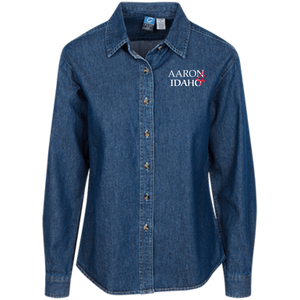 Aaron For Idaho - Port Authority Women's LS Denim Shirt